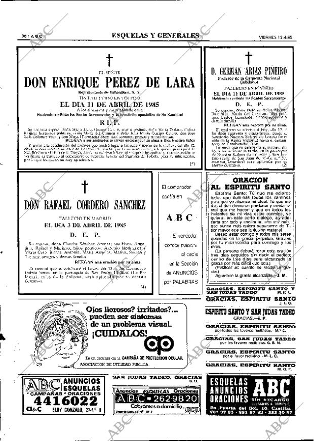 ABC MADRID 12-04-1985 página 98