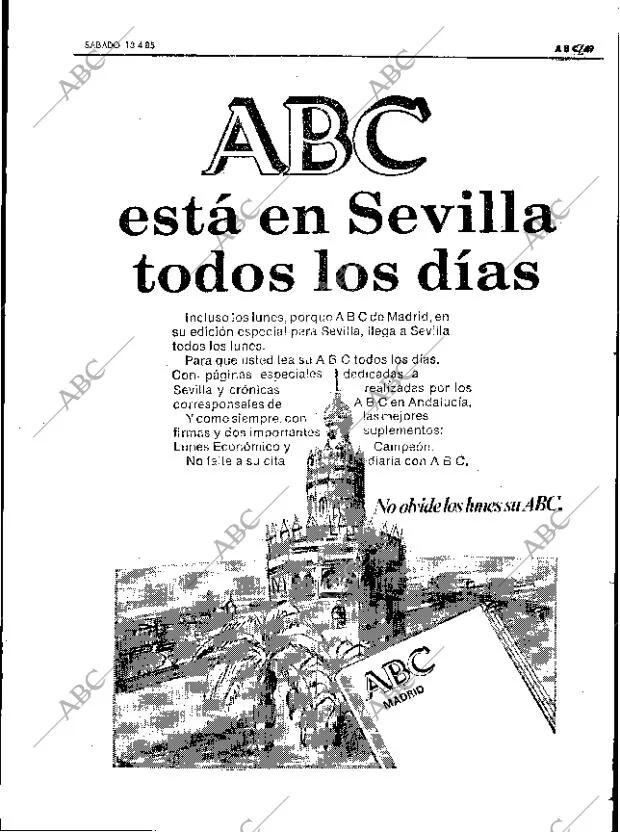 ABC SEVILLA 13-04-1985 página 49