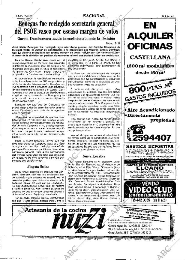 ABC MADRID 15-04-1985 página 21