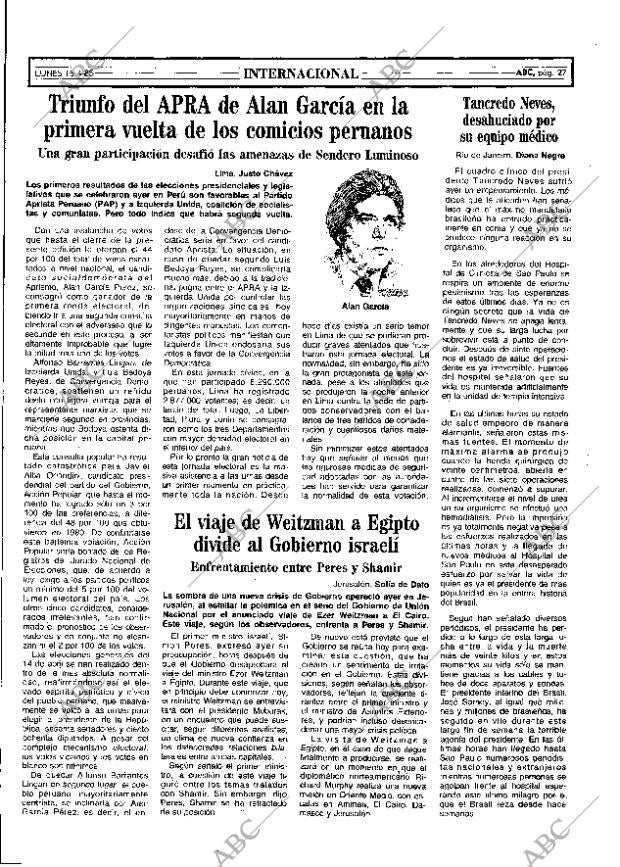 ABC MADRID 15-04-1985 página 27