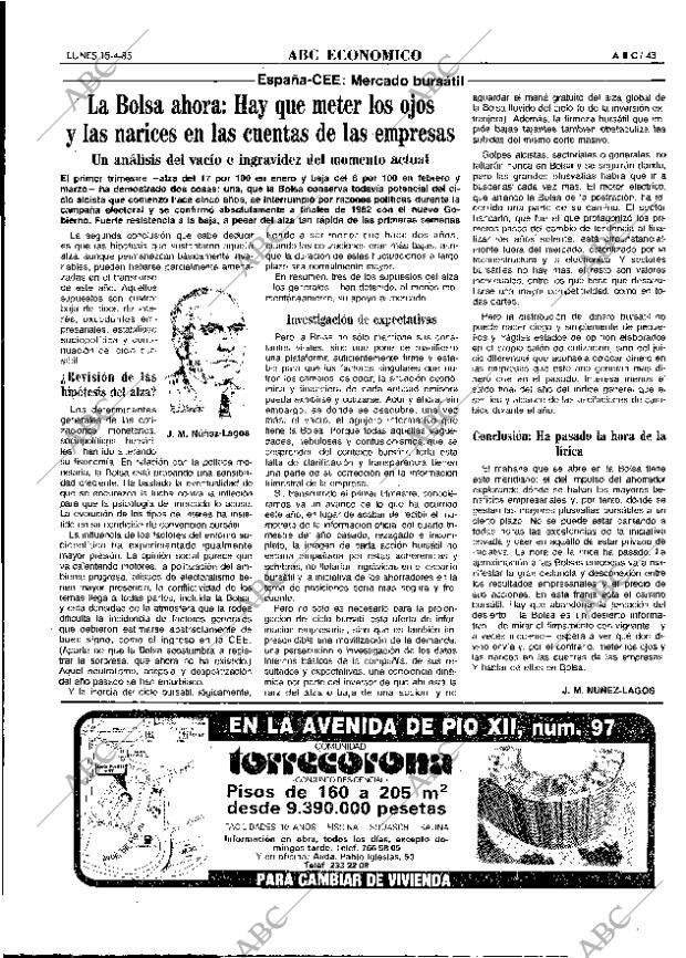 ABC MADRID 15-04-1985 página 43