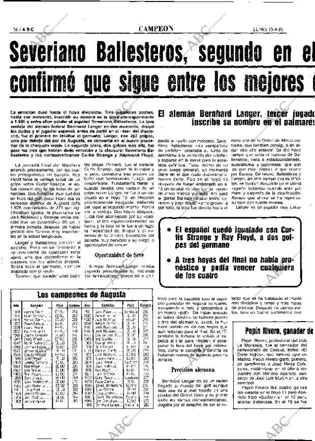 ABC MADRID 15-04-1985 página 56