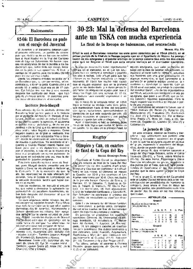 ABC MADRID 15-04-1985 página 70