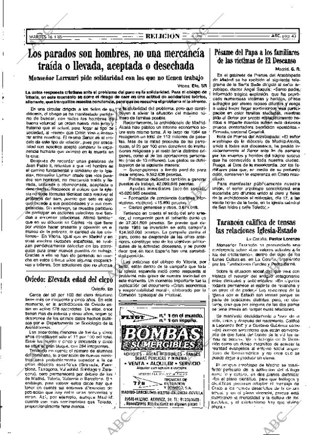 ABC MADRID 16-04-1985 página 43