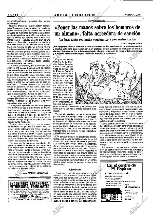 ABC MADRID 16-04-1985 página 50