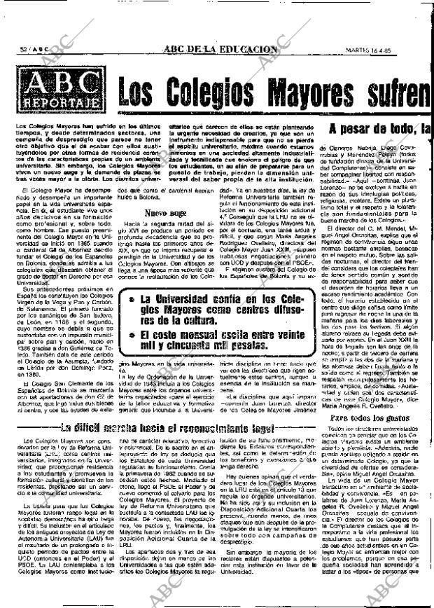 ABC MADRID 16-04-1985 página 52