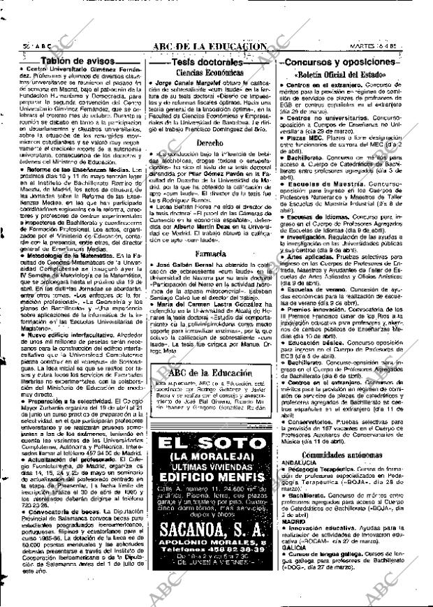 ABC MADRID 16-04-1985 página 56