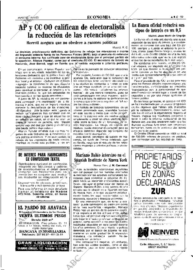 ABC MADRID 16-04-1985 página 59
