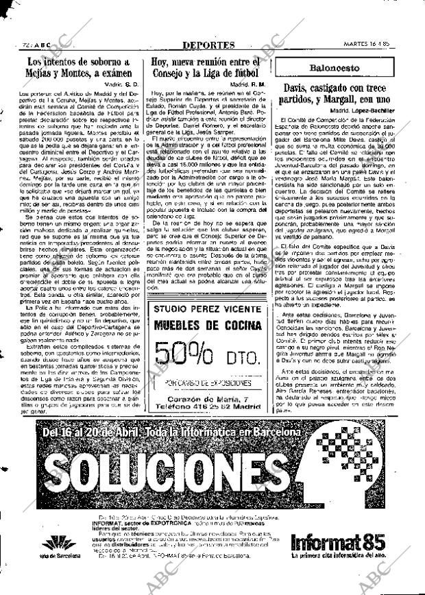 ABC MADRID 16-04-1985 página 72