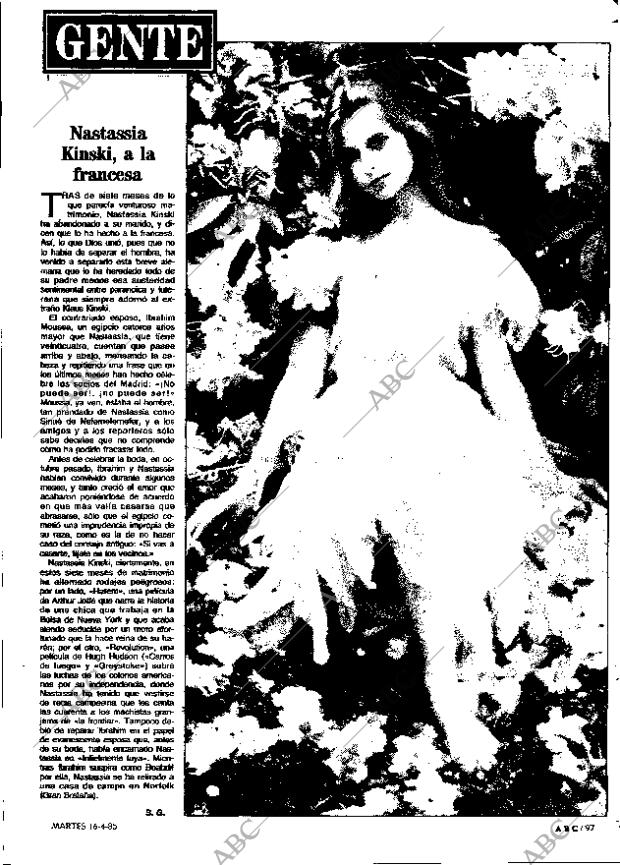 ABC MADRID 16-04-1985 página 97