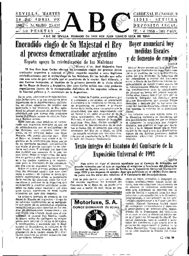 ABC SEVILLA 16-04-1985 página 21
