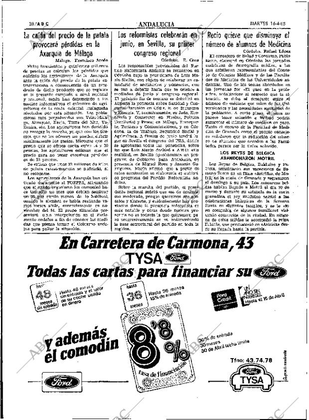 ABC SEVILLA 16-04-1985 página 38