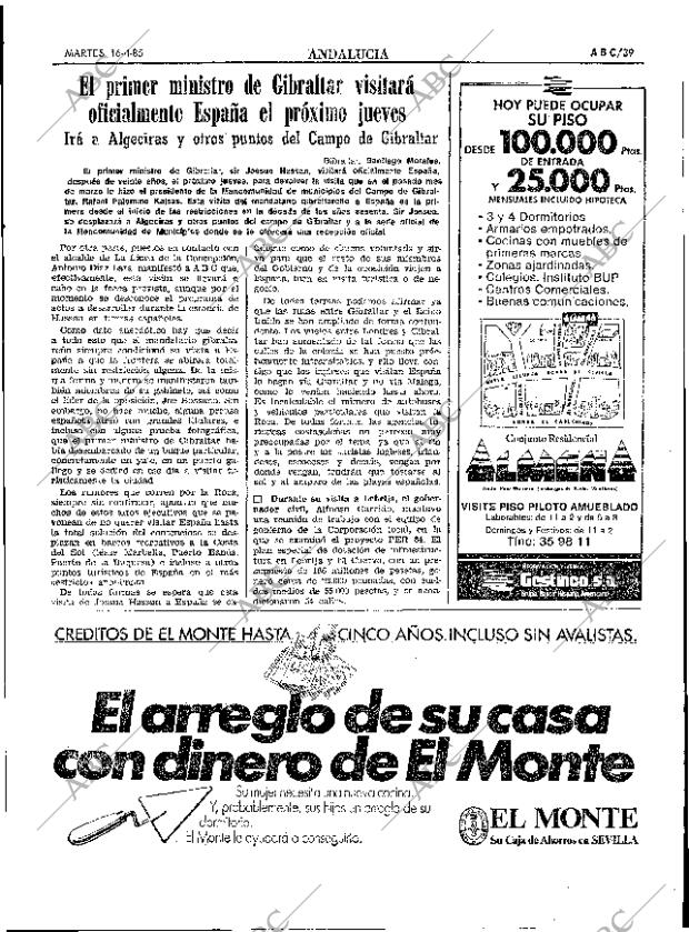 ABC SEVILLA 16-04-1985 página 39