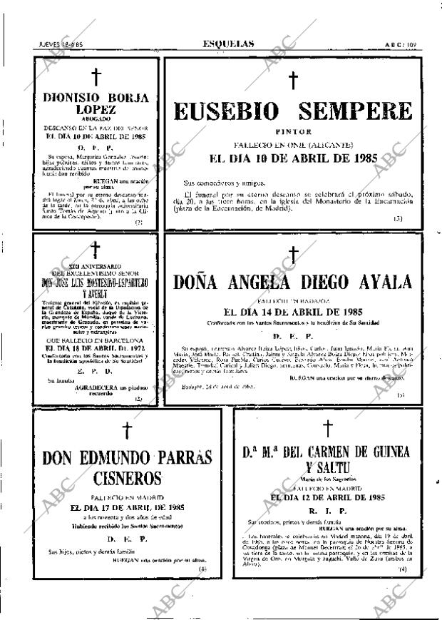 ABC MADRID 18-04-1985 página 109