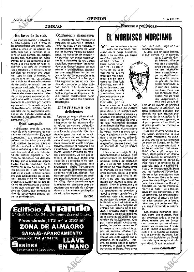 ABC MADRID 18-04-1985 página 21