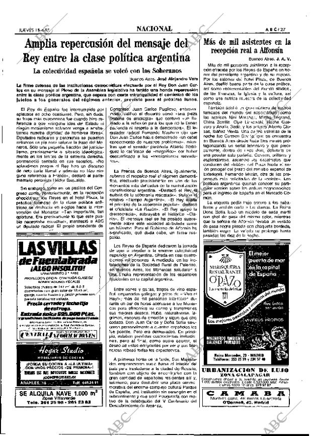 ABC MADRID 18-04-1985 página 27