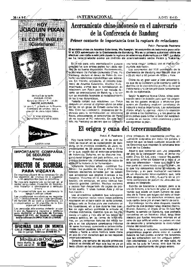 ABC MADRID 18-04-1985 página 38