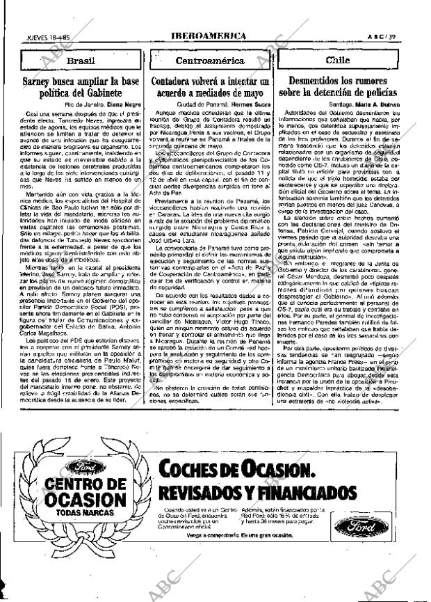 ABC MADRID 18-04-1985 página 39