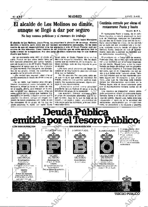 ABC MADRID 18-04-1985 página 42
