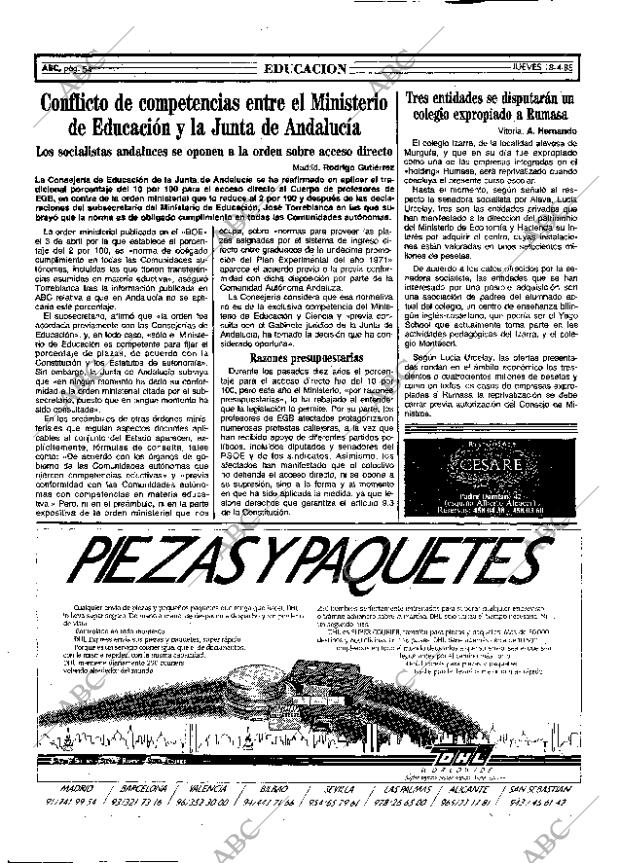 ABC MADRID 18-04-1985 página 54