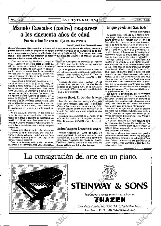 ABC MADRID 18-04-1985 página 86