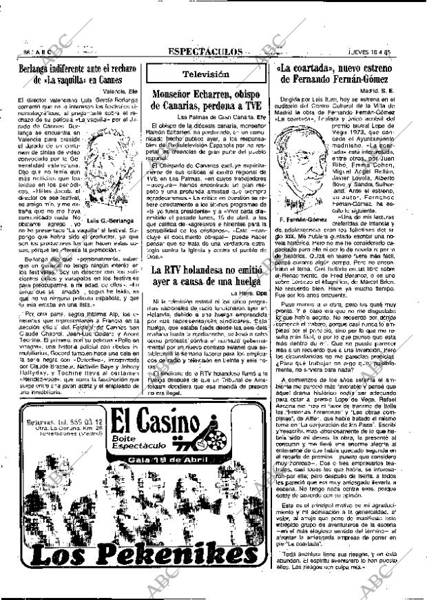 ABC MADRID 18-04-1985 página 88