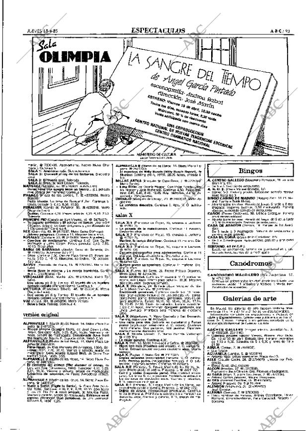 ABC MADRID 18-04-1985 página 93