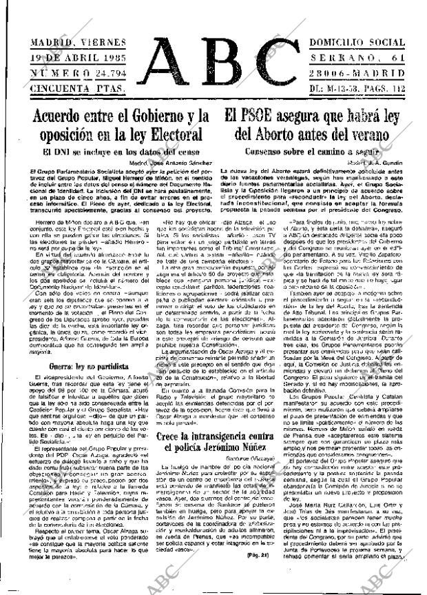 ABC MADRID 19-04-1985 página 13
