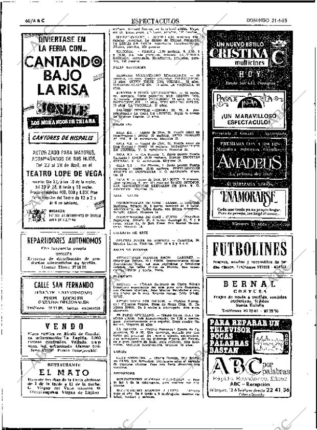 ABC SEVILLA 21-04-1985 página 60