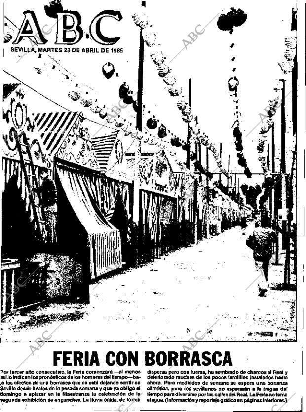 ABC SEVILLA 23-04-1985 página 1