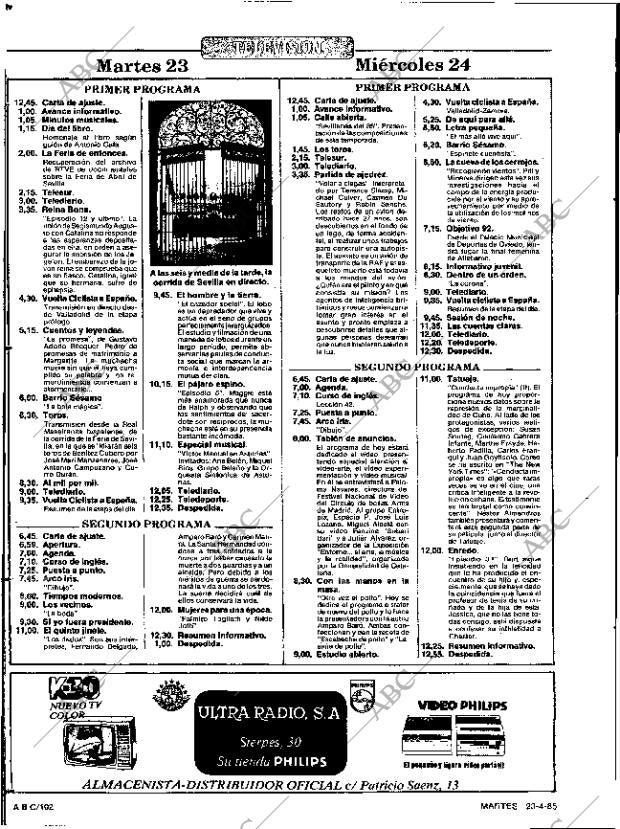 ABC SEVILLA 23-04-1985 página 102
