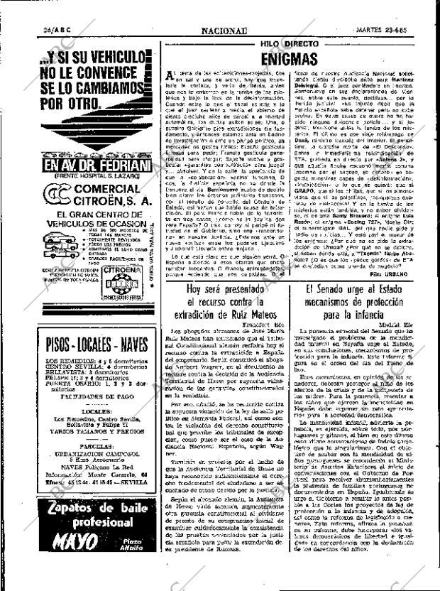 ABC SEVILLA 23-04-1985 página 26