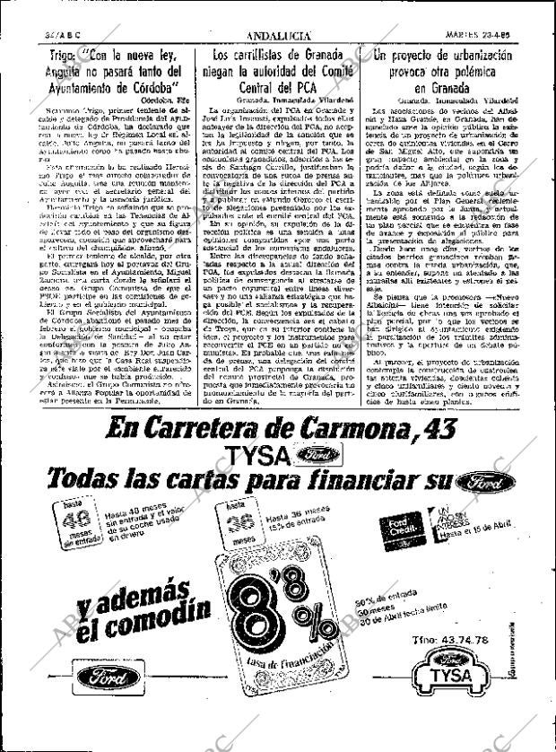 ABC SEVILLA 23-04-1985 página 34