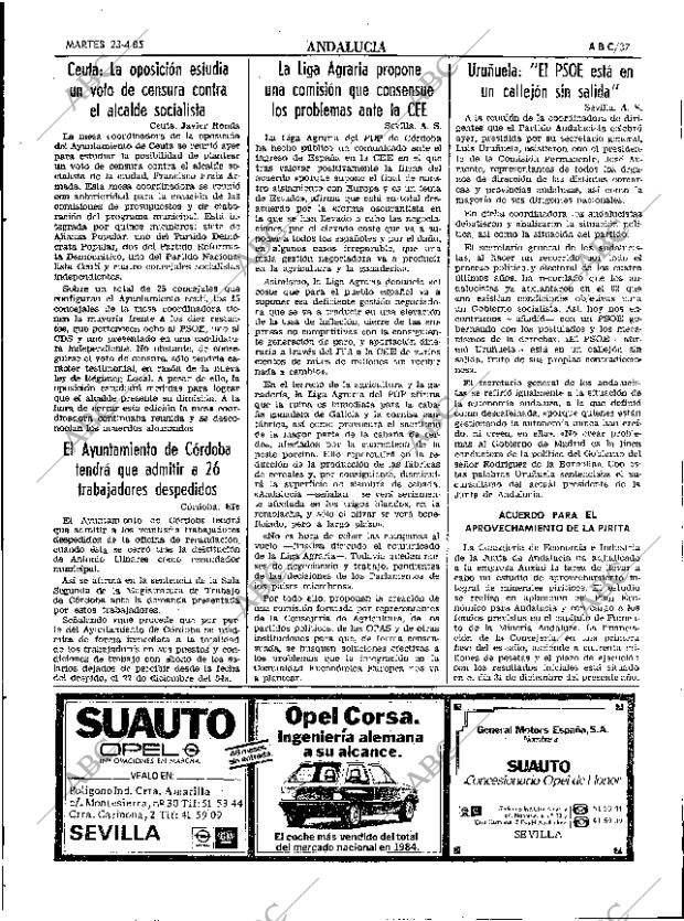 ABC SEVILLA 23-04-1985 página 37