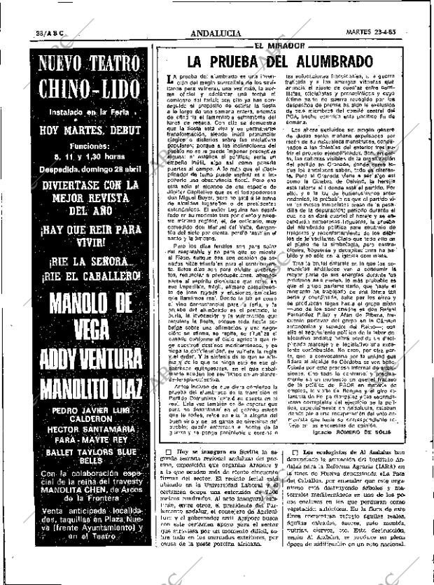 ABC SEVILLA 23-04-1985 página 38