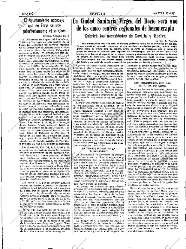 ABC SEVILLA 23-04-1985 página 42
