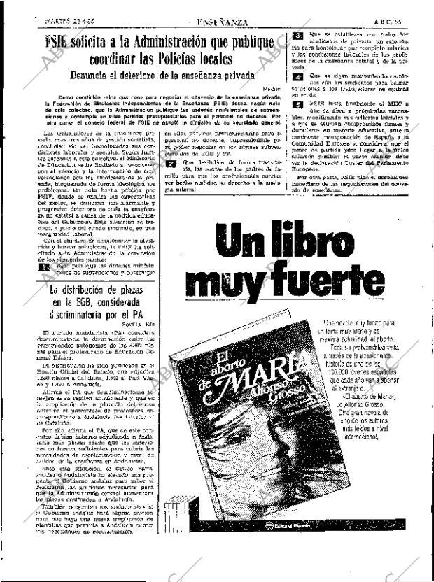 ABC SEVILLA 23-04-1985 página 55