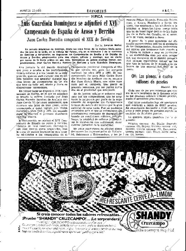 ABC SEVILLA 23-04-1985 página 71