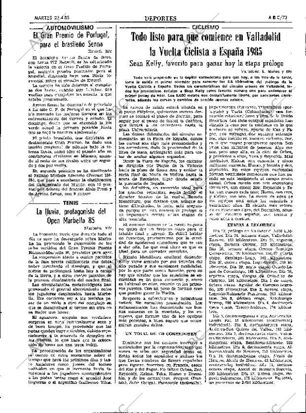 ABC SEVILLA 23-04-1985 página 73