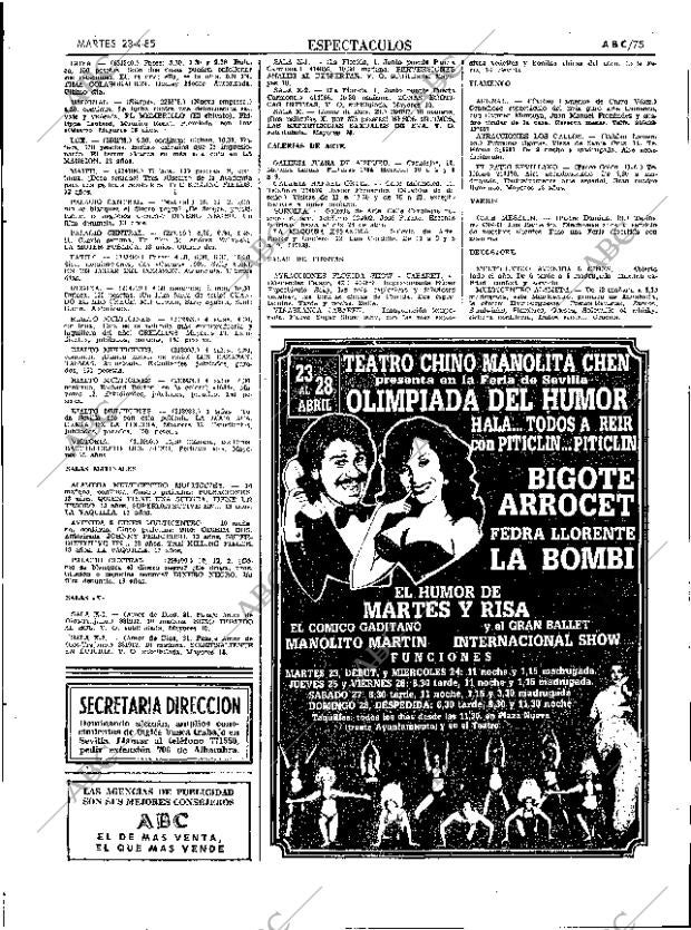 ABC SEVILLA 23-04-1985 página 75