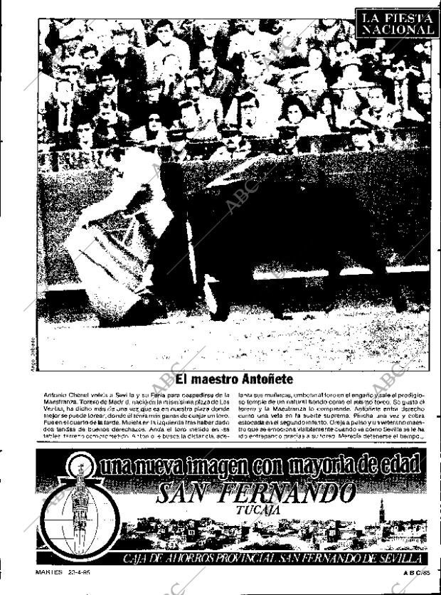 ABC SEVILLA 23-04-1985 página 85