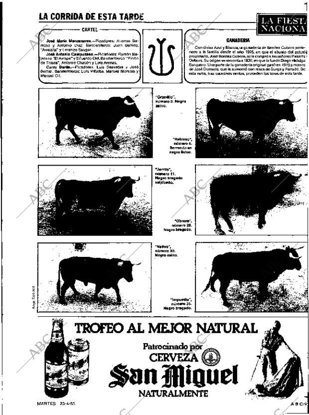 ABC SEVILLA 23-04-1985 página 91
