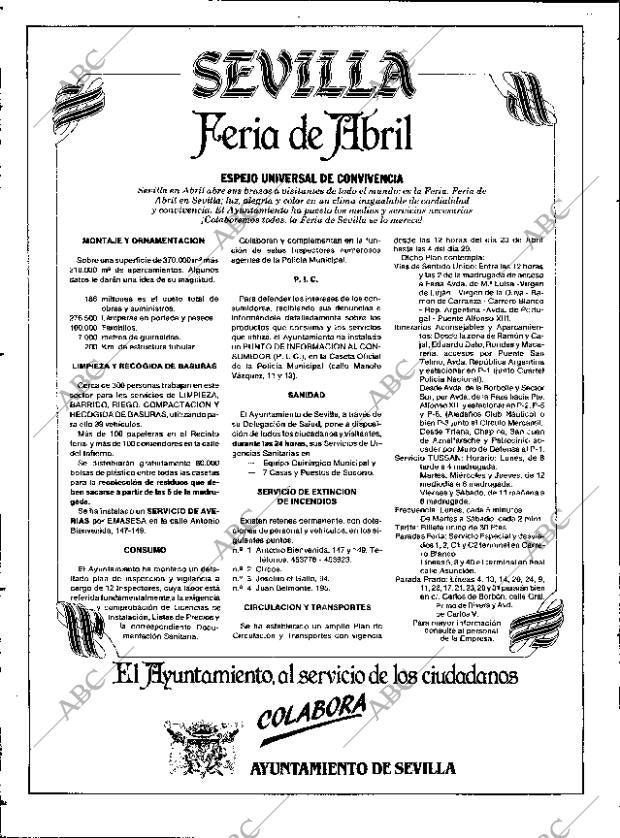 ABC SEVILLA 23-04-1985 página 98