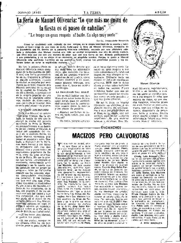 ABC SEVILLA 28-04-1985 página 39