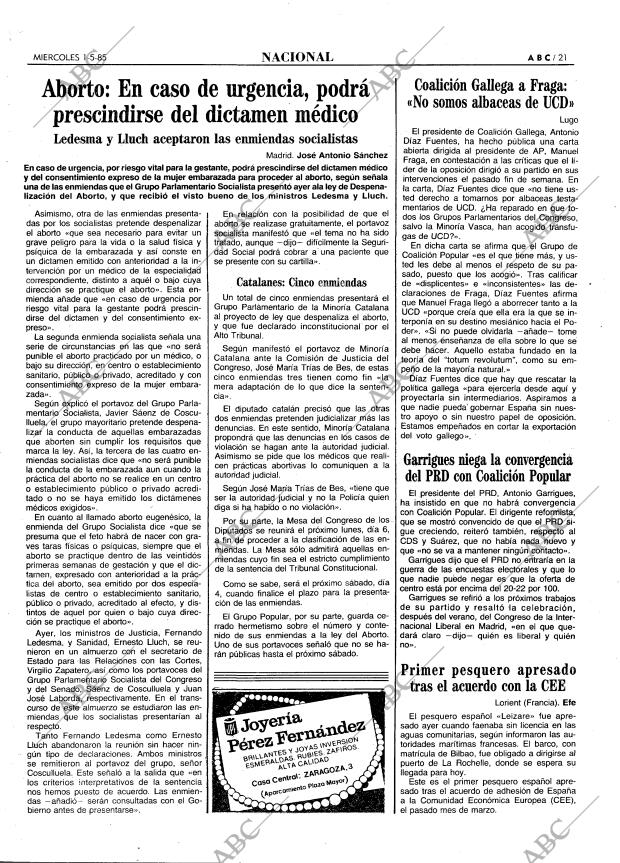 ABC MADRID 01-05-1985 página 21