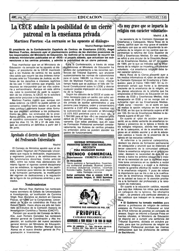 ABC MADRID 01-05-1985 página 36