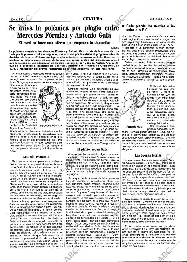 ABC MADRID 01-05-1985 página 40