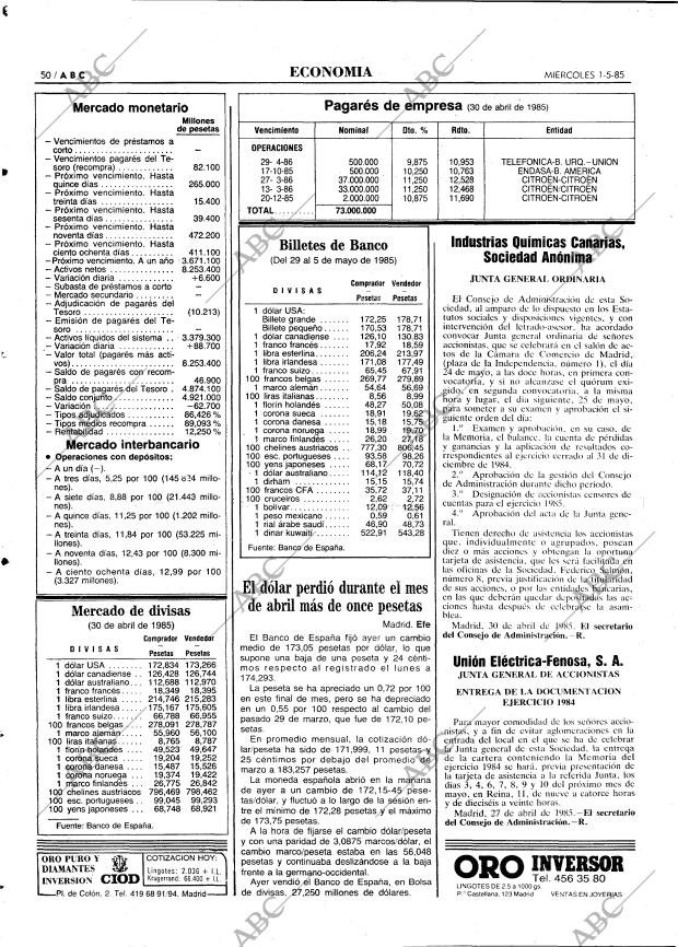 ABC MADRID 01-05-1985 página 50