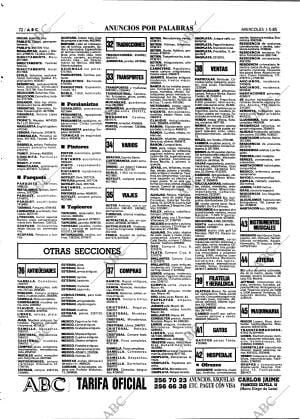 ABC MADRID 01-05-1985 página 72