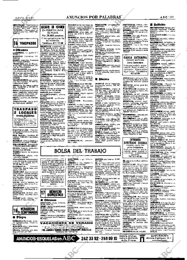 ABC MADRID 16-05-1985 página 103